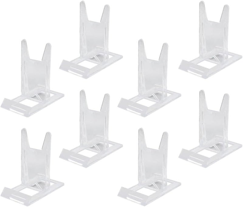 8 Pcs Universal Acrylic Phone Tablet Stand Set Adjustable Holder For Mobile Photo Frame - Image 1